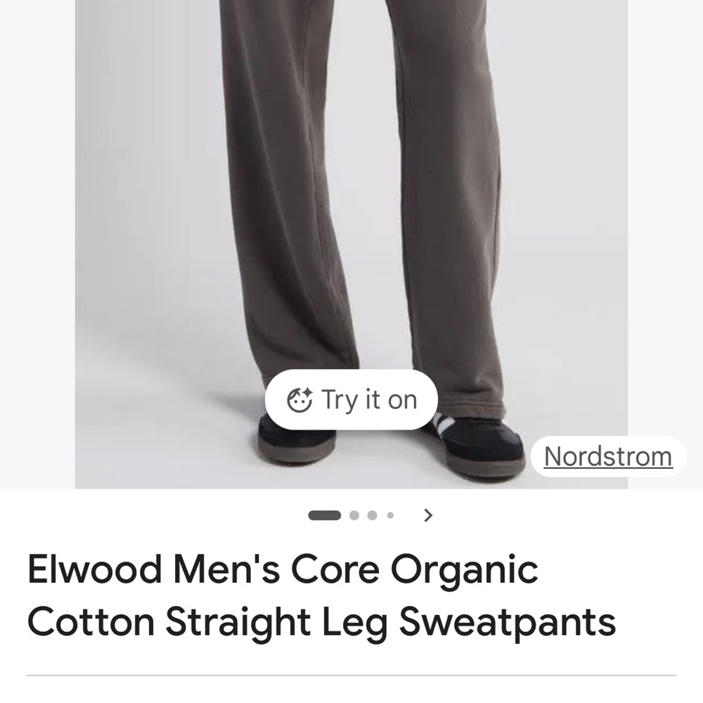 Elwood Men's Core Organic Cotton Straight Leg Sweatpants - Gray